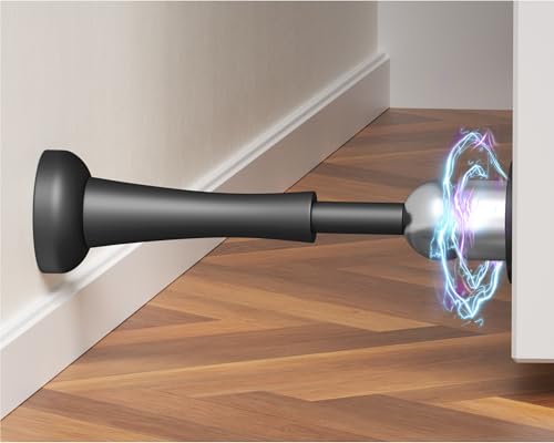 Brieieziy Starker magnetischer Türstopper, Aluminium-Türstopper für Wand, hydraulische stoßdämpfende Technologie, Türhalter, um die Tür offen zu halten, mattschwarzer Türstopper, rostfrei Brieieziy Starker magnetischer Türstopper, Aluminium-Türstopper für Wand, hydraulische stoßdämpfende Technologie, Türhalter, um die Tür offen zu halten, mattschwarzer Türstopper, rostfrei von Brieieziy