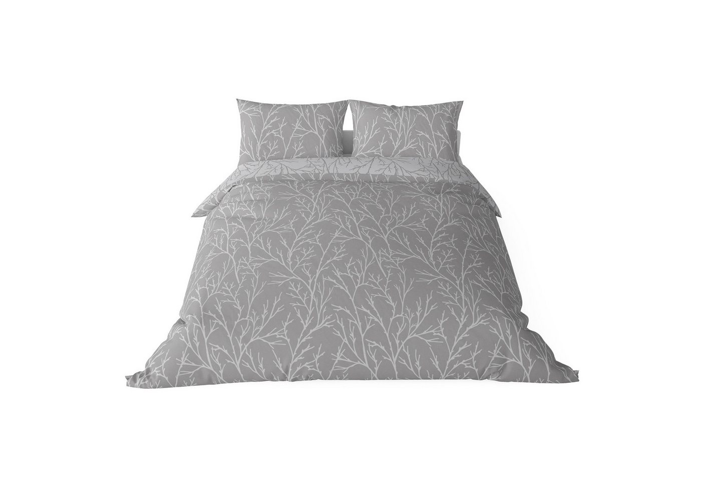 Brielle Bettwäsche Brielle Mako-Satin Bedding Set - 3 pcs Dark gray-light gray Brielle Bettwäsche Brielle Mako-Satin Bedding Set - 3 pcs Dark gray-light gray von Brielle