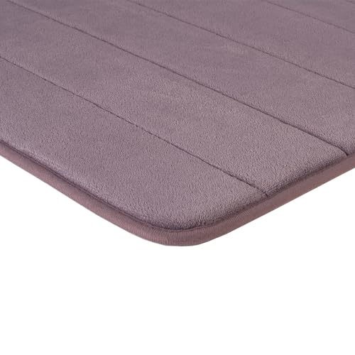 Brielle Memory Foam Badezimmer Badteppich Saugfähige Rutschfester Badvorleger Waschbar Badematte – 50x80 cm, Anthrazit von Brielle