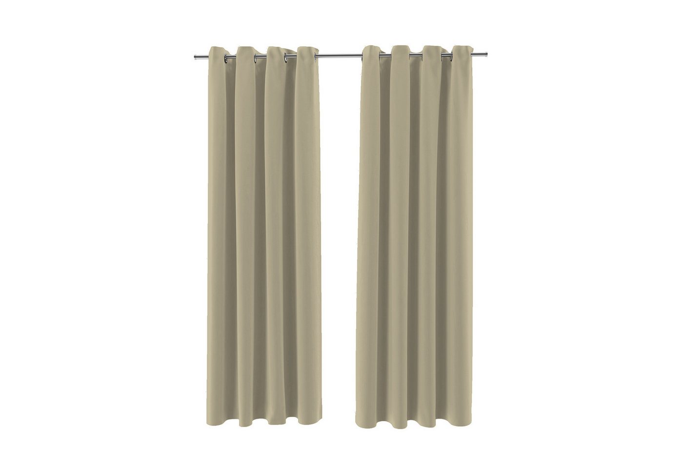 Brielle Verdunkelungsvorhang Brielle Blackout Curtain - 2 pcs Beige 140x175 cm von Brielle