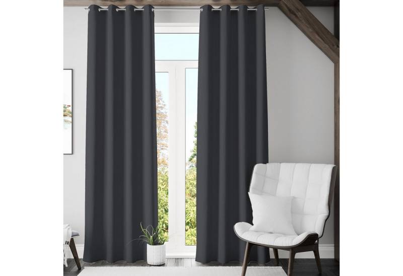 Brielle Verdunkelungsvorhang Brielle Premium Verdunkelungsvorhänge mit Ösen, verdunkelnd (2er Set), Bereit Vorhang mit 4 cm Ösen von Brielle