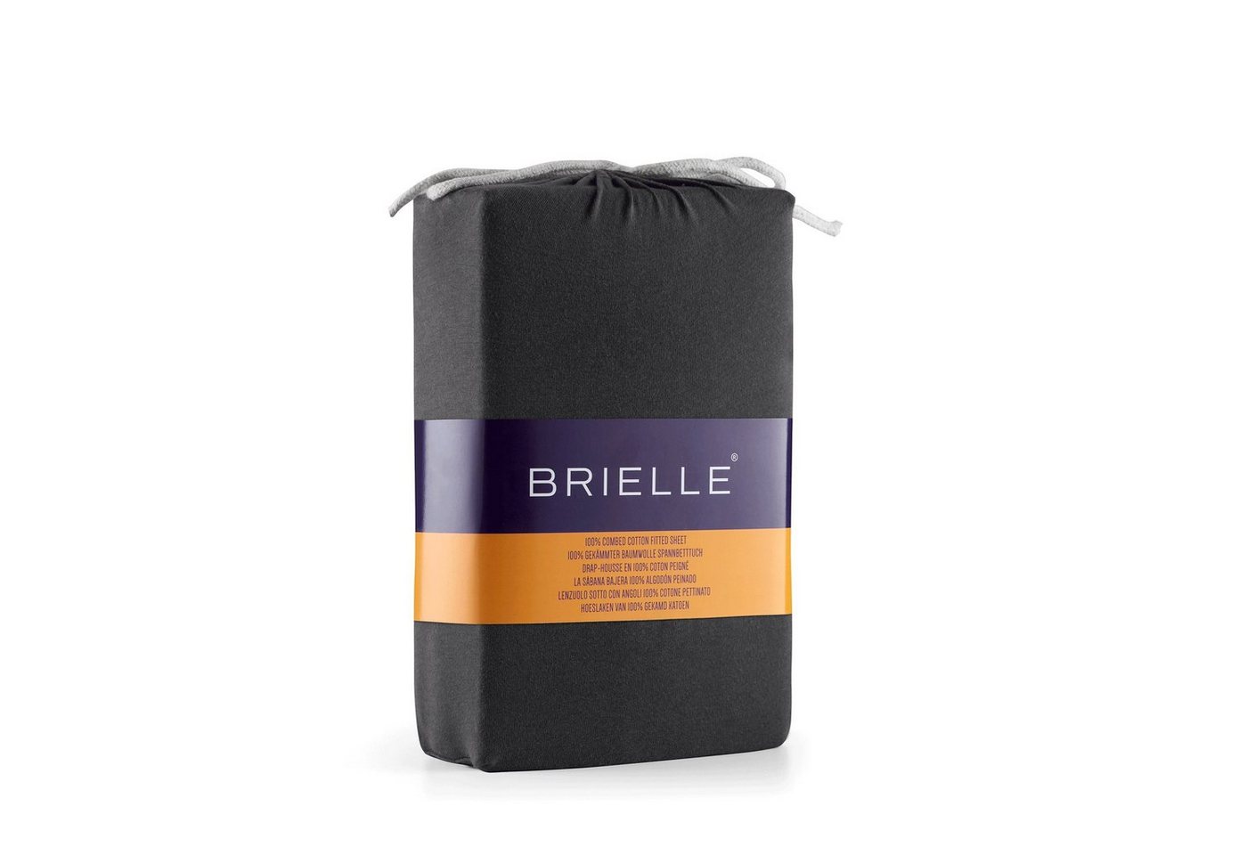 Spannbettlaken Brielle Jersey Spanbettlaken aus 100% Baumwolle - Anthrazit, Brielle von Brielle