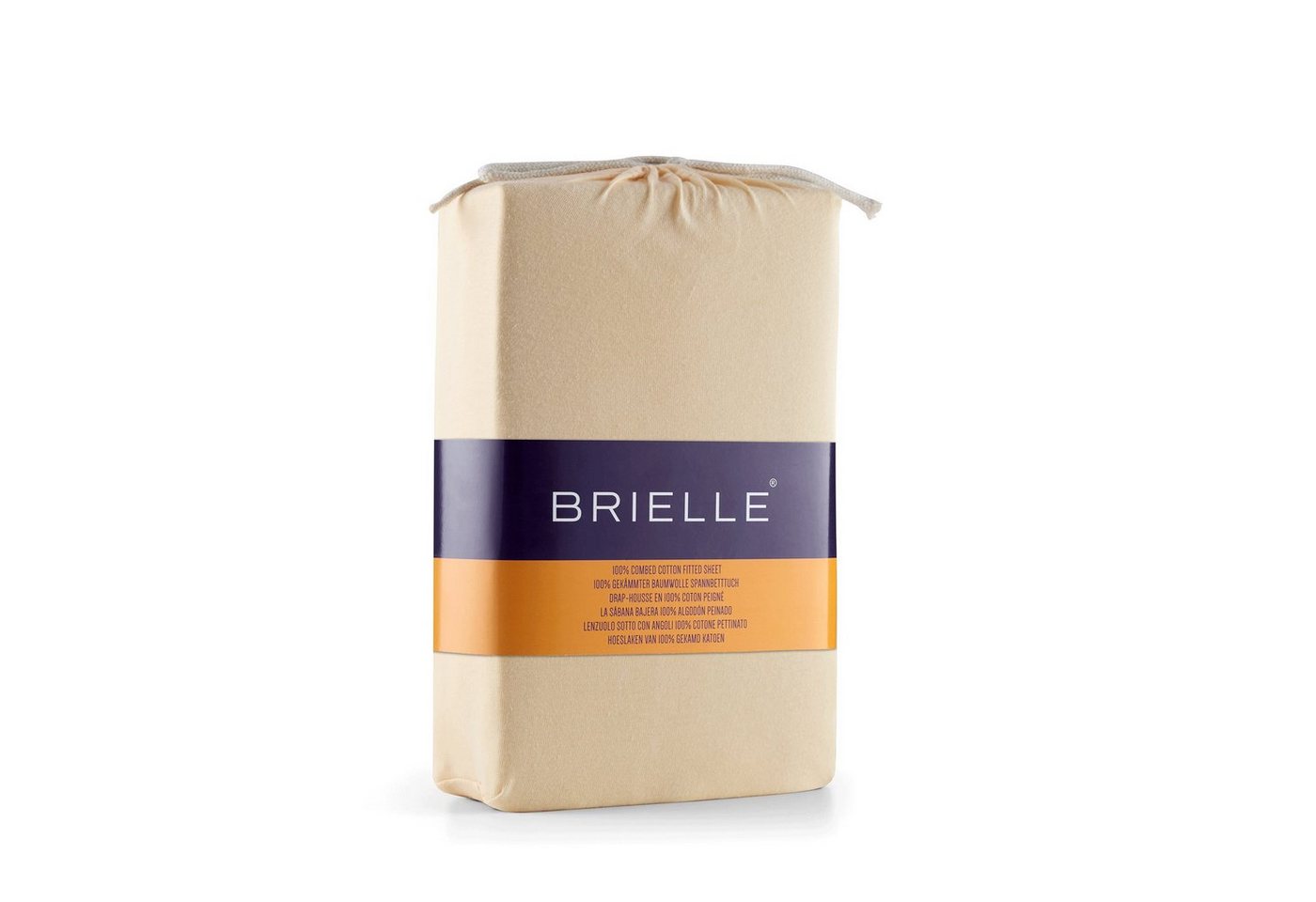 Spannbettlaken Brielle Jersey Spanbettlaken aus 100% Baumwolle - Beige, Brielle von Brielle