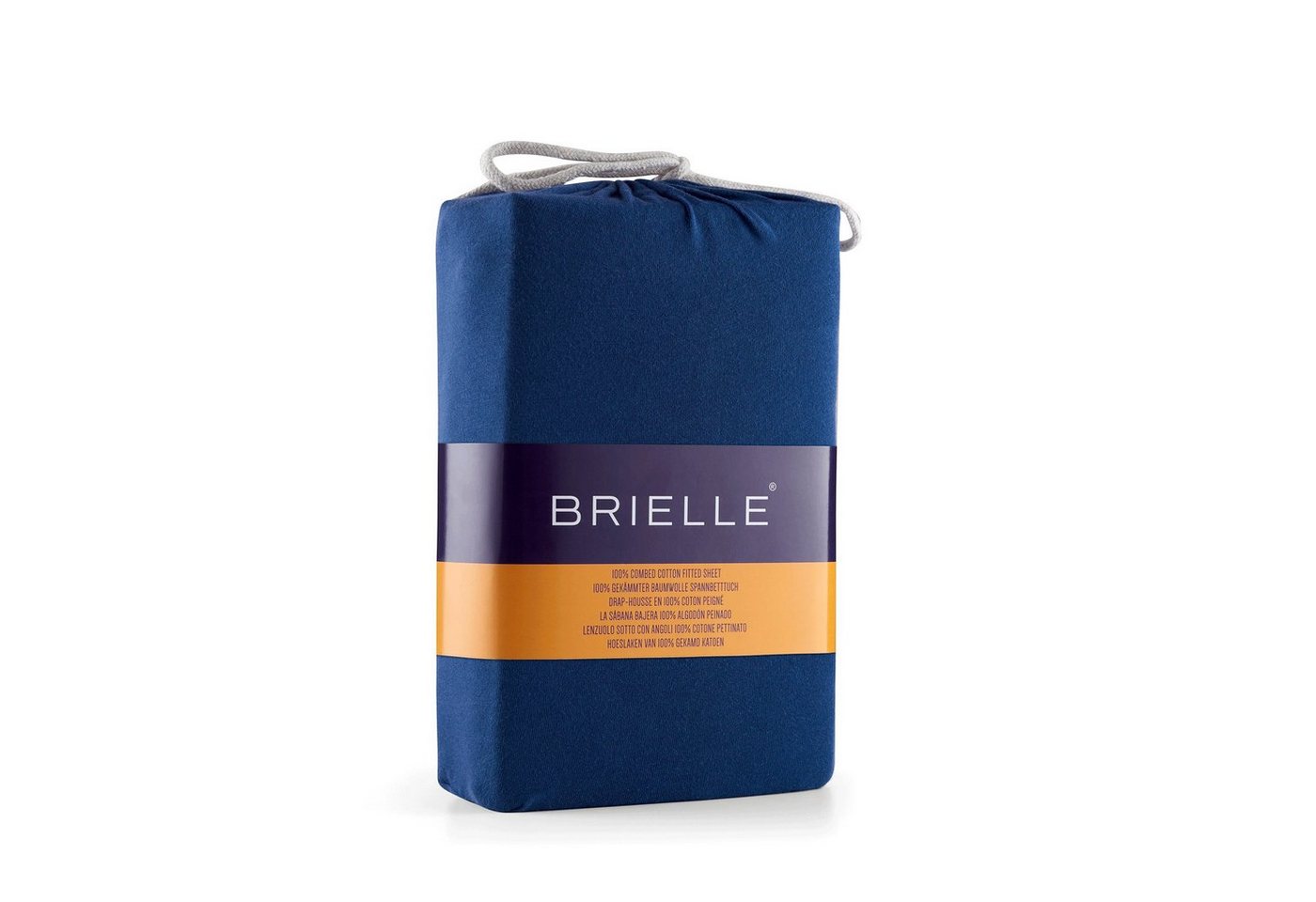 Spannbettlaken Brielle Jersey Spanbettlaken aus 100% Baumwolle - Dunkelblau, Brielle von Brielle