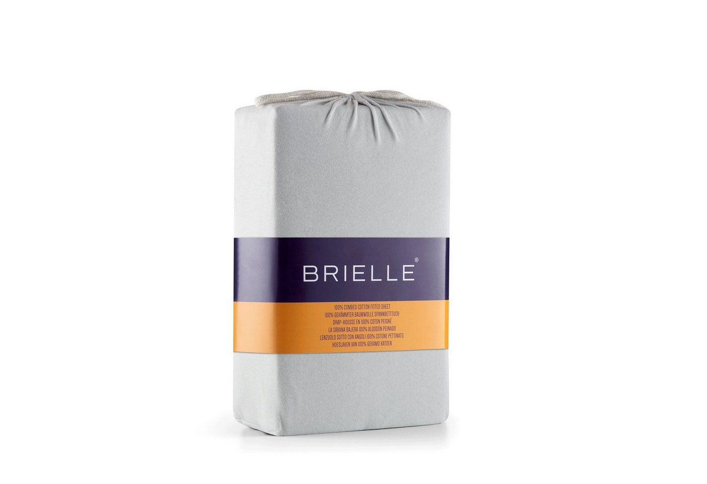 Spannbettlaken Brielle Jersey Spanbettlaken aus 100% Baumwolle - Hellgrau, Brielle von Brielle