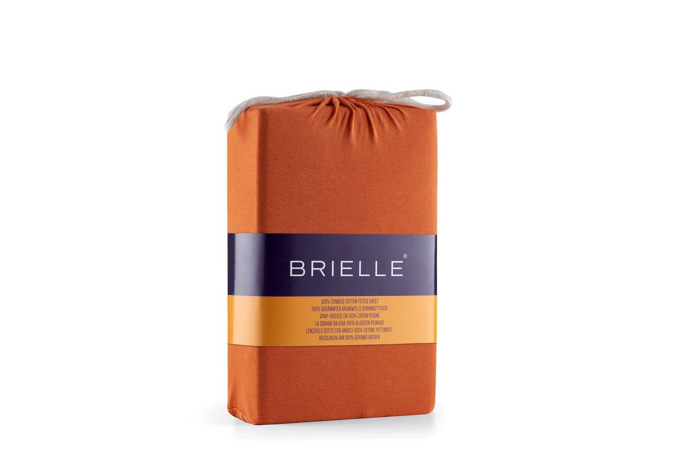 Spannbettlaken Brielle Jersey Spanbettlaken aus 100% Baumwolle - Orange, Brielle von Brielle