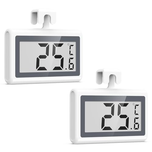 Brifit Kühlschrankthermometer, 2 Stück Mini Thermometer Kühlschrank, Kühlschrank Thermostat mit Frost Alarm, Gut Lesbarem LCD-Anzeige Lesen Perfek Gefrierfach Thermometer für Küche, Restaurants, Home Brifit Kühlschrankthermometer, 2 Stück Mini Thermometer Kühlschrank, Kühlschrank Thermostat mit Frost Alarm, Gut Lesbarem LCD-Anzeige Lesen Perfek Gefrierfach Thermometer für Küche, Restaurants, Home von Brifit
