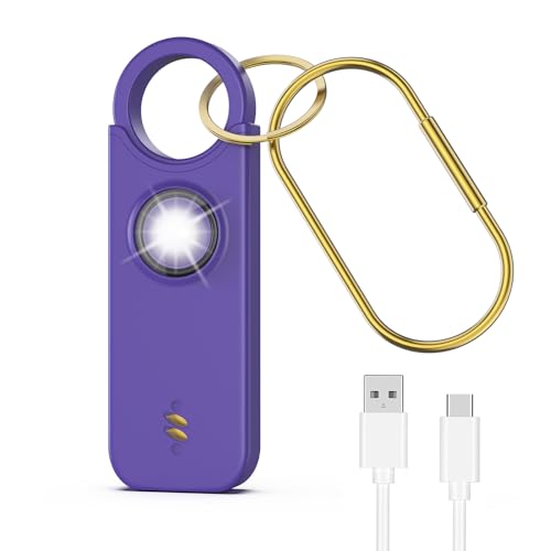 Brifit Notfall Persönlicher Alarm 135dB, Safesound Alarm mit LED Taschenlampe für Kinder/Frauen/Senioren/Student, Wiederaufladbarer Taschenalarm, Extra Fenst -Türalarm, Laut Selbstverteidigung Sirene von Brifit