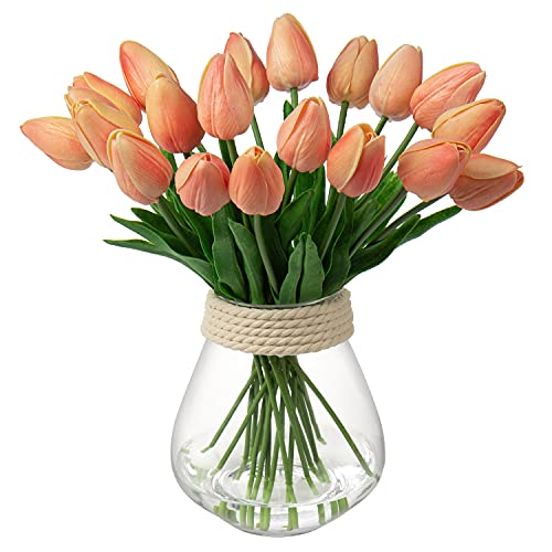 10 Stück Künstliche Blumen Unechte Blumen Tulpe Gefälschte Blume Tulpe Blumenstrauß Latex Blumen Seide Tulpe Real-Touch für Home Party Hochzeitsstrauß Garten Dekoration von Briful