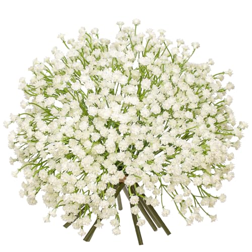 10 Stück Schleierkraut Künstliche Blumen Gypsophila Kunstblumen Wie Echt Kunstzweig Blumensträuße für Hochzeit Party Home Décor von Briful