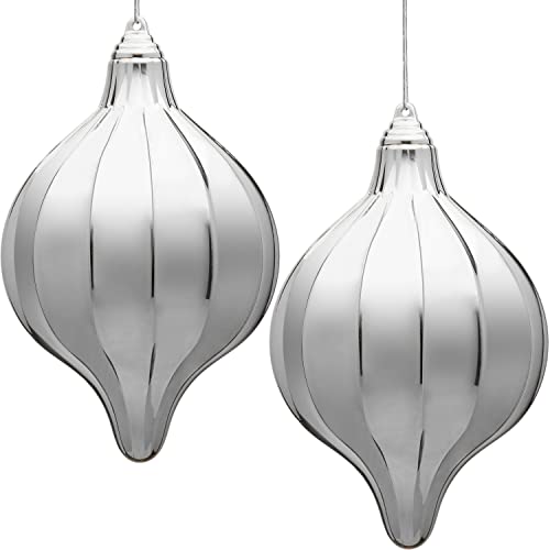 2er Set Weihnachtskugel Christbaumkugel Groß Bruchfest Glänzend Weihnachtsdeko aus Kunststoff Weihnachtsbaumschmuck Weihnachtsdekoration von Briful