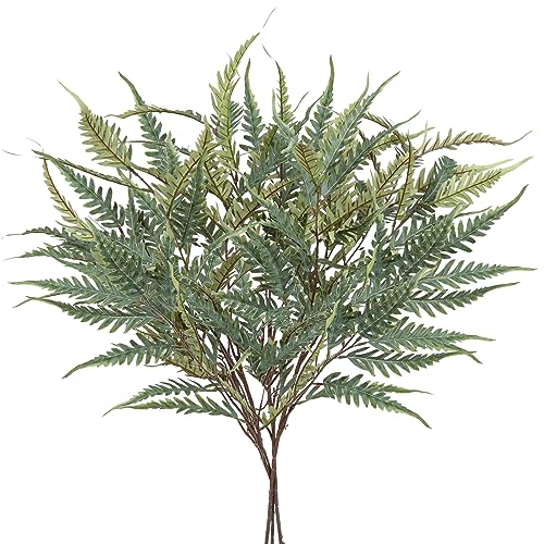 3PCS 80CM Farnzweig Kunstzweig Künstliche Polyscias Fruticosa, Herbstzweige Ming Aralia Kunstpflanze Wie Echt Dekozweig für Gesteck Herbst Dekoration von Briful