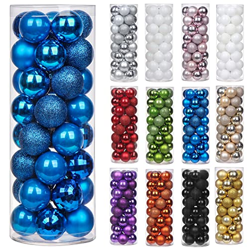 4CM Weihnachtsdeko Weihnachtskugeln, 40 Stücke Bruchsiche Christbaumkugeln Ornamente Weihnachtsbaumschmuck für Weihnachtsbaum Christbaumkugeln Weihnachtsdekoration Kugeln von Briful