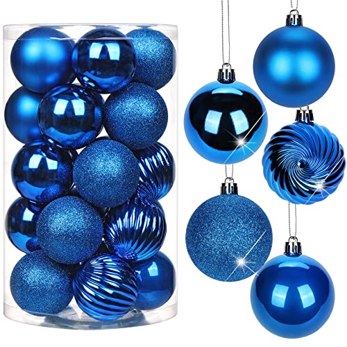 6CM Weihnachtsdeko Weihnachtskugeln, 25 Stücke Bruchsiche Christbaumkugeln Ornamente Weihnachtsbaumschmuck für Weihnachtsbaum Christbaumkugeln Weihnachtsdekoration Kugeln von Briful
