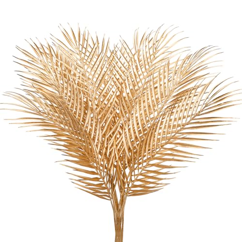 Briful 12er Set Künstliche Goldene Palmwedel – Deko Palmenblätter für Blumenstrauß, Vase, Tischdeko, Hochzeit, Party, Boho & Tropische Dekoration – Gold Deko Kunstpflanze für Wohnzimmer & Events Briful 12er Set Künstliche Goldene Palmwedel – Deko Palmenblätter für Blumenstrauß, Vase, Tischdeko, Hochzeit, Party, Boho & Tropische Dekoration – Gold Deko Kunstpflanze für Wohnzimmer & Events von Briful