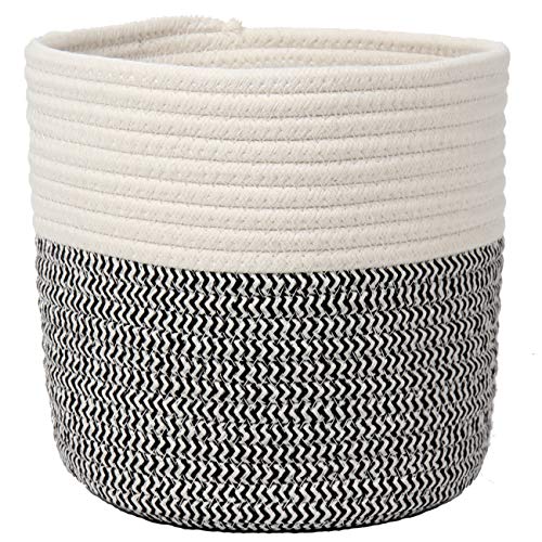 Briful 20CMx20CM Gewebter Baumwollseil Pflanzkorb Blumentopf Geflochten Übertopf Korb für Pflanzgefäße, kleine Pflanzen, Blumentopf, Kunsthandwerk, Spielzeug, Home Décor von Briful