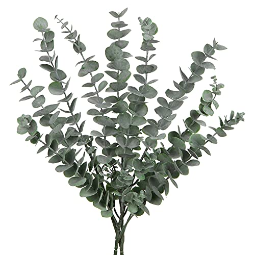 Briful 3 PCS Künstliche Eukalyptus Zweige Kunstpflanzen Faux Eukalyptusblätter Stiele Künstlich für Blumenarrangement Deko Pflanze von Briful