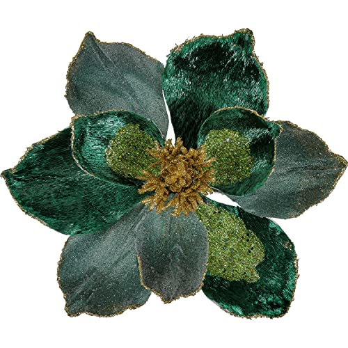 Briful 3 Stücke Weihnachtsstern Christbaumschmuck Magnolie Kunstblumen mit Glitzern Poinsettia Kunstzweig Weihnachtliche Dekoration Weihnachtsbaum Neujahr Ornamente von Briful