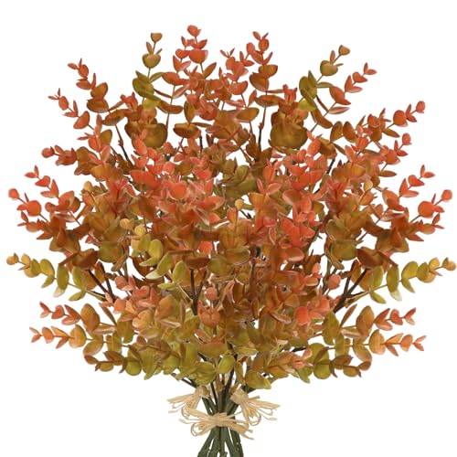 Briful 5er-Set Künstliche Herbstzweige – 37 cm Eukalyptus Kunstzweige Dekoblätter Orange für Herbstdeko, Tischdeko zu Erntedank, DIY-Blumengesteck Briful 5er-Set Künstliche Herbstzweige – 37 cm Eukalyptus Kunstzweige Dekoblätter Orange für Herbstdeko, Tischdeko zu Erntedank, DIY-Blumengesteck von Briful