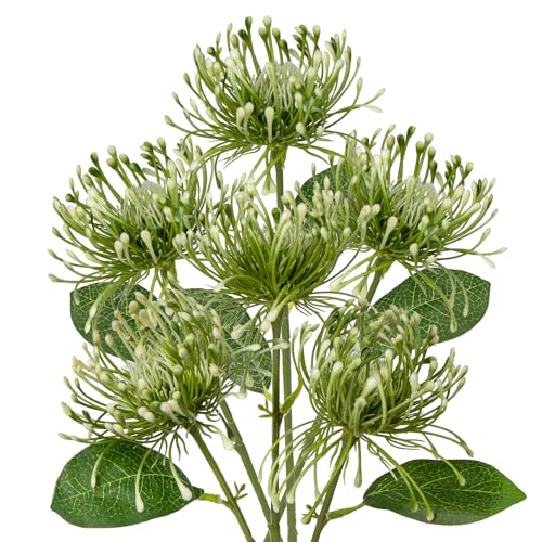 Briful 6 Stück Kunstblumen Wie Echt Künstliche Chrysantheme mit biegsamen Stiel für Hausgarten Party Büro Dekoration Blumengesteck von Briful