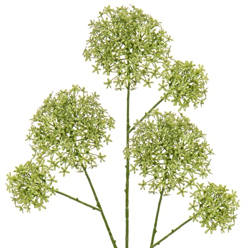 Briful 70CM 3er Set Kunstblumen Wie Echt Künstliche Kronenblumen Calotropis Gigantea Schleierkraut Grüne Kunstblumen Dekorative Gypsophila für Hochzeit Party Frühling Dekoration von Briful