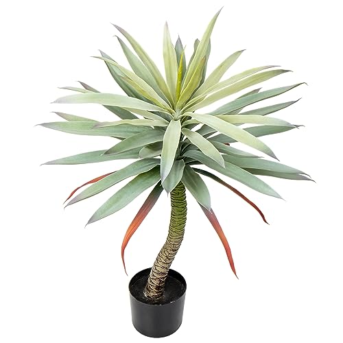 Briful Kunstpflanze Groß Künstliche Agave Pflanze im Topf Yuccapalme Zimmerpflanze Dekopflanze, Höhe 84cm von Briful