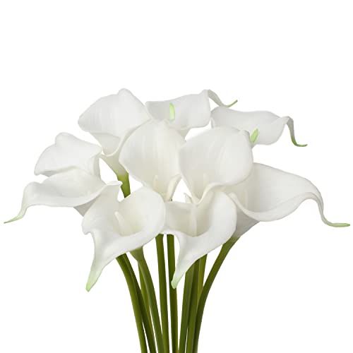 Künstliche Calla Lily 10 Stück Kunstblumen Calla Lataex Blumensträuße Wahre Berührung künstliche Seidenblume für Hochzeit Party Blumengesteck Home Küche Dekoration von Briful