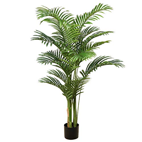 Kunstbaum Palme Kunstpflanze Tropische Kunstpalme Künstliche Pflanzen Groß Zimmerpflanzen Deko für Wohnzimmer Büro Schlafzimmer Haus, 140CM von Briful