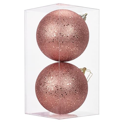 Ø 15CM Weihnachtskugeln Kunststoff 2 Stücke Große Christbaumkugeln Weihnachtsdeko Bruchfest Ornamente Weihnachtsbaumschmuck für Weihnachtsbaum Christbaumkugeln Weihnachtsdekoration Kugeln von Briful