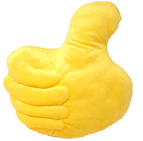 Brigamo 【𝙋𝙧𝙞𝙢𝙚 𝘿𝙚𝙖𝙡】 Premium Emoticon DekoKissen Plüsch SofaKissen Kuschelkissen, 35 cm (Daumen Hoch) von Brigamo