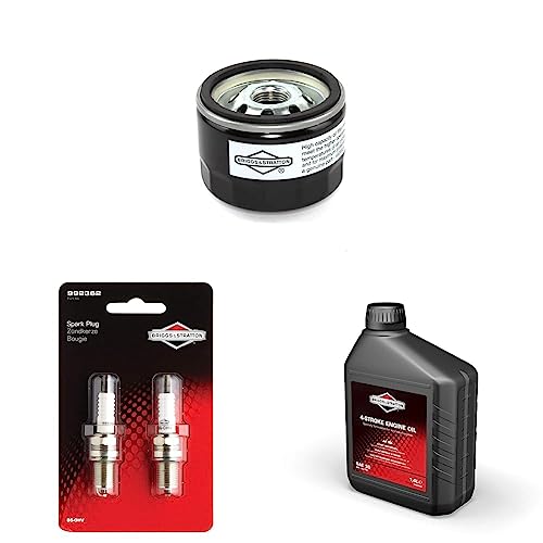 Briggs and Stratton Genuine 492932S 2 1/4-inch Filter Oil & & Stratton BS-OHV Zündkerzen & 100006E SAE30 Öl, 1.4 Liter von Briggs & Stratton