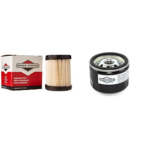 Briggs & Stratton Original Luftfilter 591583, Braun & Briggs and Stratton Genuine 492932S 2 1/4-inch Filter Oil von Briggs & Stratton