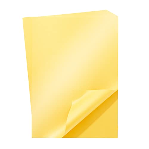 50 Blatt DIN A4 Perglanz-Papier Hellgold-Metallic, Bastelpapier mit Perlmutt-Schimmer, 120 g/m² von Bright Creations