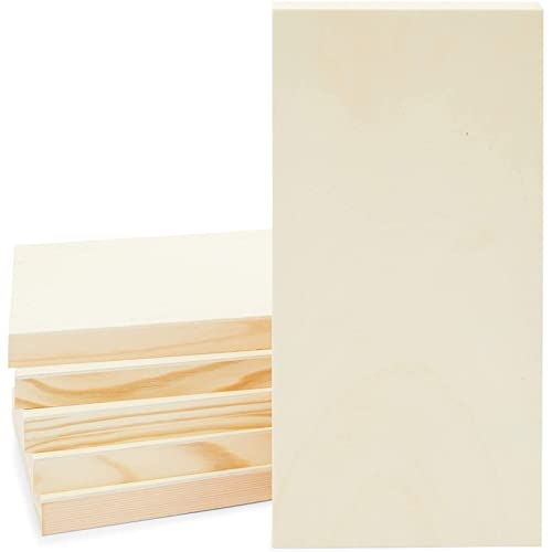 Bright Creations Unlackierte Holz-Leinwand zum Bemalen (15,2 x 30,5 cm, 6 Stück) von Bright Creations