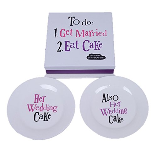 The Bright Side son & elle assiettes en carton Motif gâteau de mariage (nouvelle gamme) von Bright Side