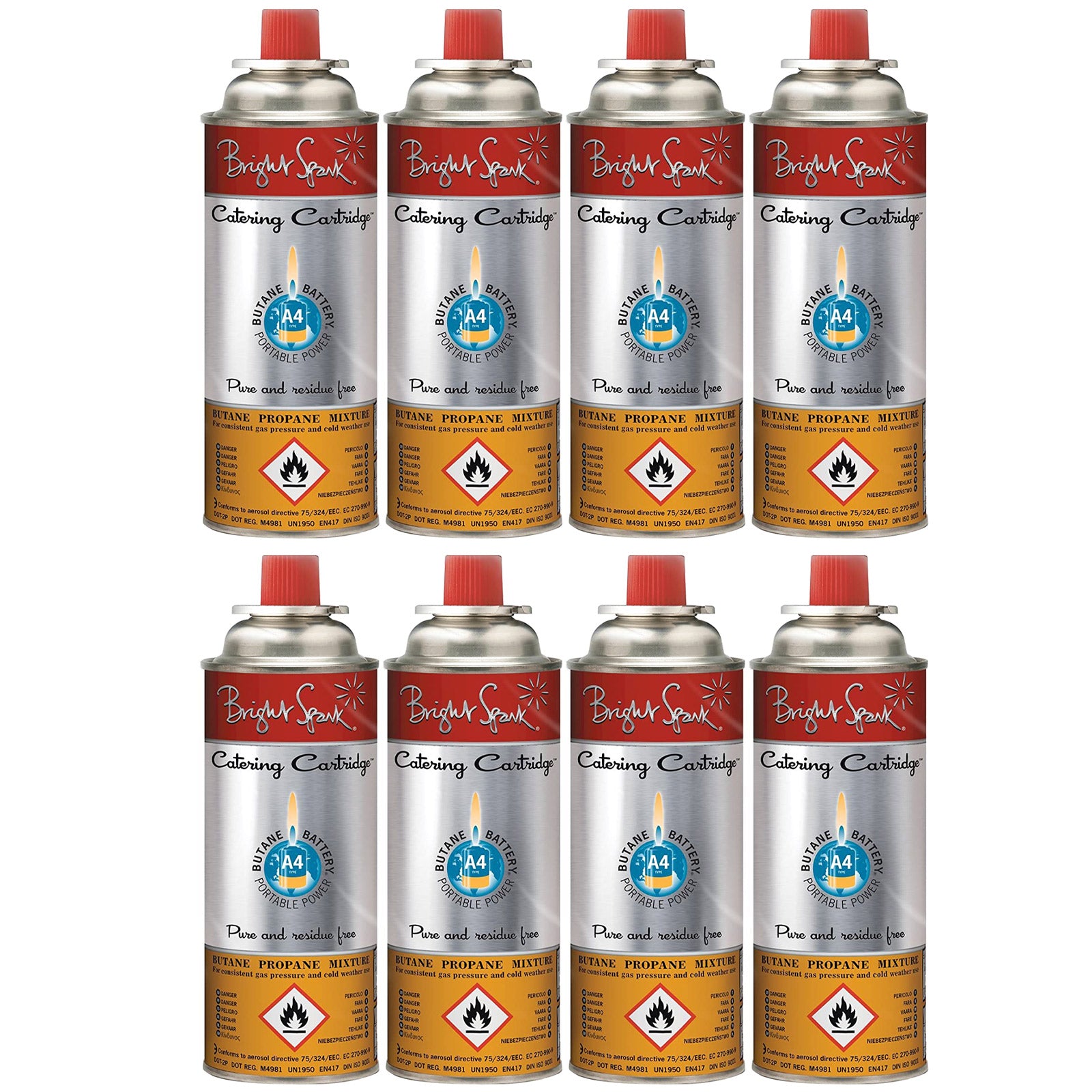 8 x BRIGHT SPARK Ventil Gas Kartusche Camping Kocher Brenner Butan/Propan 220 g 8 x BRIGHT SPARK Ventil Gas Kartusche Camping Kocher Brenner Butan/Propan 220 g von Bright Spark