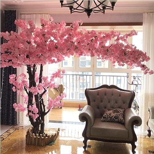 BrightFootBook Künstlicher Rosa Kirschblütenbaum, Handgefertigte Gefälschte Sakura-Seidenblumendekoration, Wunschbaum, Für Im Innen- Und Außenbereich, Party-Restaurant,Extended-1x0.6m von BrightFootBook