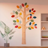 Baum-Wachstums-Diagramm, Kinder-Holz-Höhen-Diagramm, Spielzimmer-Wand-Dekor, Baum-Wand-Kinderzimmer-Dekor, Geschenke Für Kinder von BrightGiftUS