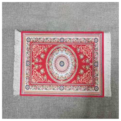 BrightGlow Teppich Mauspad 18x23cm Mini Teppich Mauspads Orientteppich Klein Rechteck Mauspad mit Quaste Boho Untersetzer Gaming Schreibtischunterlage für Desktop Pc Laptop 1#bunt von BrightGlow