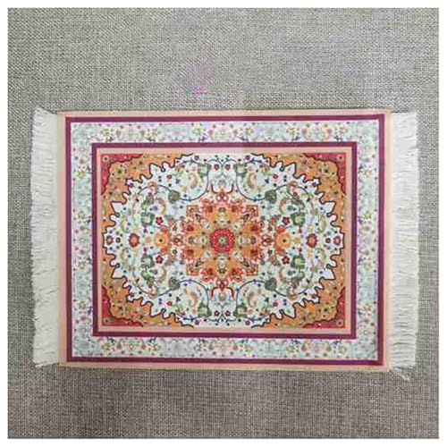 BrightGlow Teppich Mauspad 18x23cm Mini Teppich Mauspads Orientteppich Klein Rechteck Mauspad mit Quaste Boho Untersetzer Gaming Schreibtischunterlage für Desktop Pc Laptop 20#bunt von BrightGlow