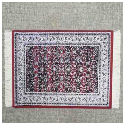BrightGlow Teppich Mauspad 18x23cm Mini Teppich Mauspads Orientteppich Klein Rechteck Mauspad mit Quaste Boho Untersetzer Gaming Schreibtischunterlage für Desktop Pc Laptop 36#bunt von BrightGlow