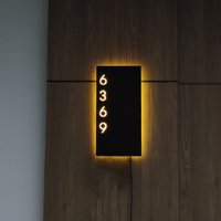 3D Hausnummer Modernes Zeichen, Benutzerdefiniertes Led-Hausadressenschild Beleuchtetes Led-Hausadressenschild, Led-Lichthausnummer-Boxzeichen Light von BrightNeonLightsbyLV