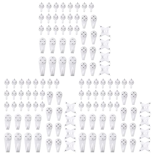 120Pcs Invisible Nail Screws Wall Hooks Hangers Traceless Photo Painting von Brightassistant