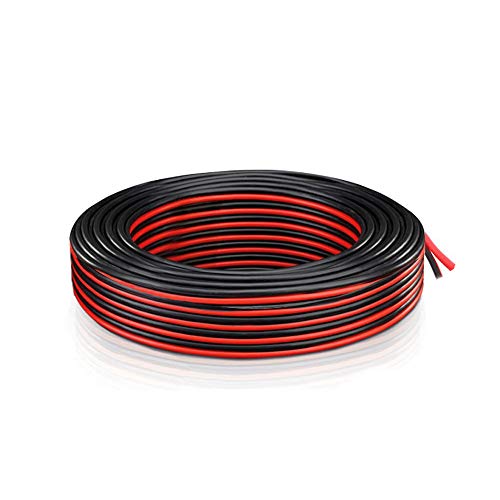 18 AWG Elektrischer Kabel 2x 0.75mm² - Verlängerung Draht litze 300V (21.3M Rot + 21.3M Schwarz) Niederspannung DC Wire Hookup Kupfer Stranded für Led Strip Driver, Auto und andere von Brightfour