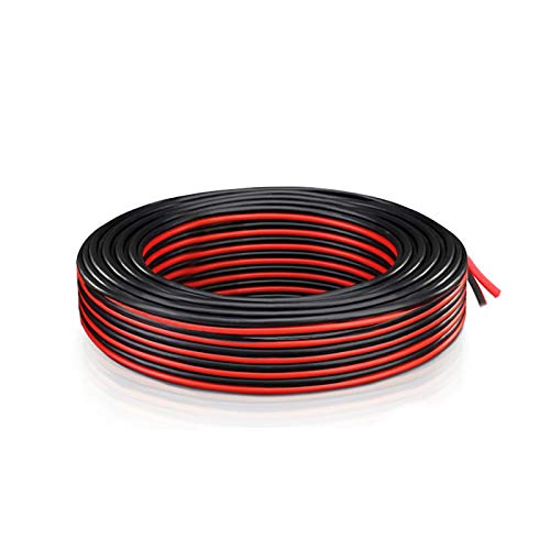 22 AWG Messgerät Elektronik kabel Draht 2x 0.34mm² - Verlängerungs kabel Draht 300V (5.5M Rot + 5.5M Schwarz) DC Draht Hookup gestrandet Kupfer für LED Strip Treiber, automatisch und andere von Brightfour