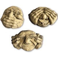 Hören, Sehen Und Sprechen Sie Nichts Böses Reihe Von Wasserspeier Lustige Gesicht Wand Plaketten „Evils" © Garten Ornamente von BrighthelmStone