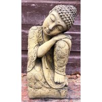 Lotus Buddha Statue Stein Haus Oder Garten Ornament 28 cm H von BrighthelmStone