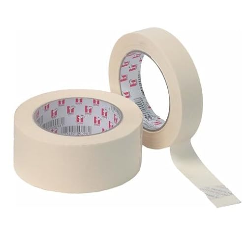 Abdeckband - Kreppband 24 mm x 45 m, ideal zum Schutz beim Lackieren, einfach anzubringen und zu entfernen, feuchtigkeitsbeständig von Brightium