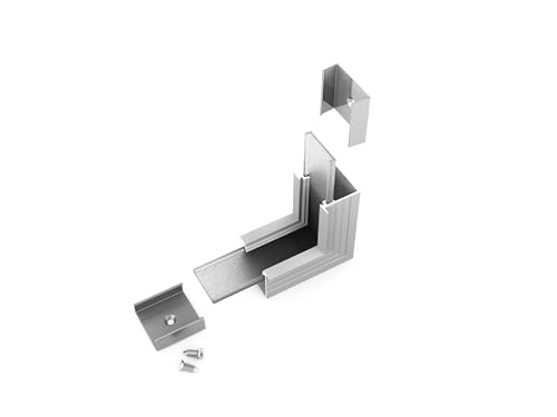 Anschluss - 90-Grad-Anschluss, hergestellt aus eloxiertem Aluminium, inklusive Kunststoffbeutel, ideal für enge Räume und sichere Verbindungen. von Brightium