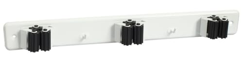 Besenaufhänger - Dreifacher Besenhalter mit Schrauben, ideal für die Organisation zu Hause, aus robustem Kunststoff, einfache Installation von Brightium